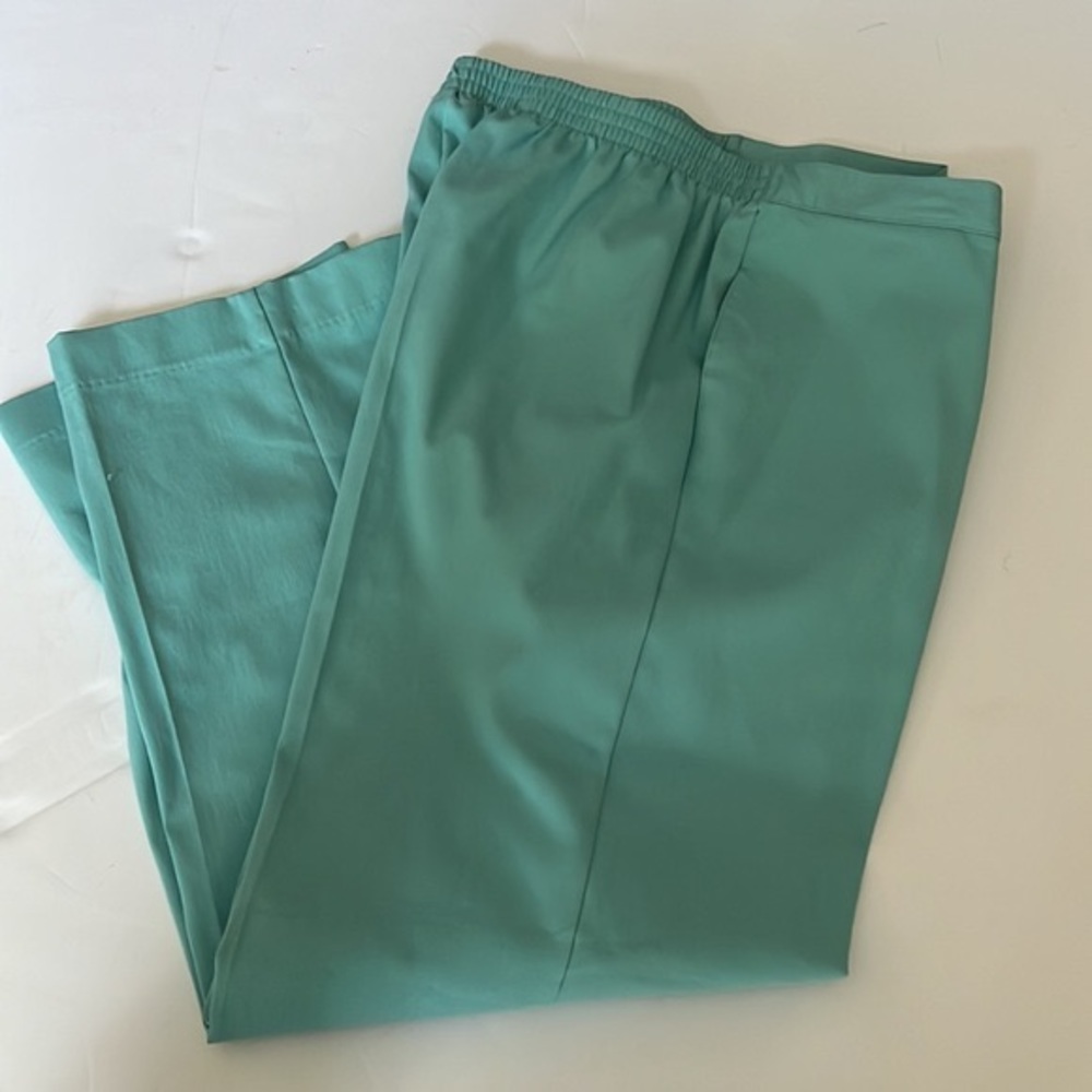 Alfred Dunner Turquoise Elastic Back Pull On Pants NWOT